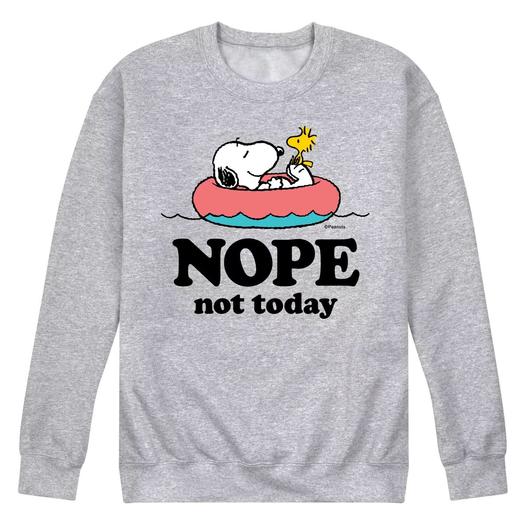 Мужской свитшот с рисунком Peanuts Snoopy Woodstock Nope Not Today Licensed Character