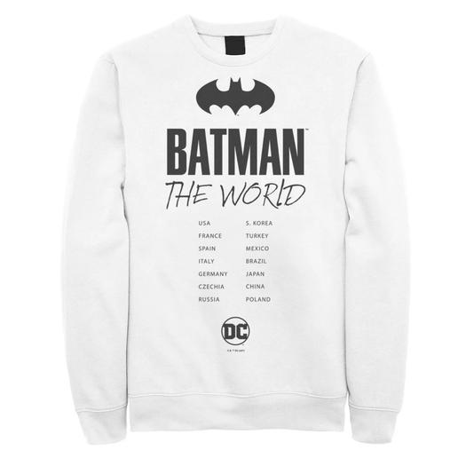 Мужской свитшот с логотипом Batman: The World, белый