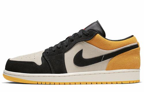 Кроссовки JORDAN 1 Low Sail University Gold Black