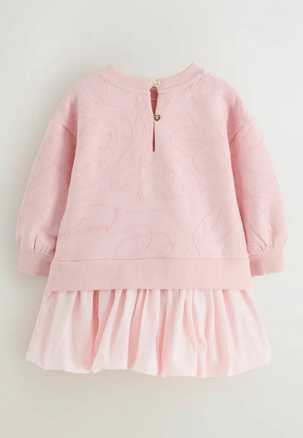 Платье-Комбинезон прямого кроя с асимметричным подолом и сборками. Baker By Ted Baker, Pink — фото 2