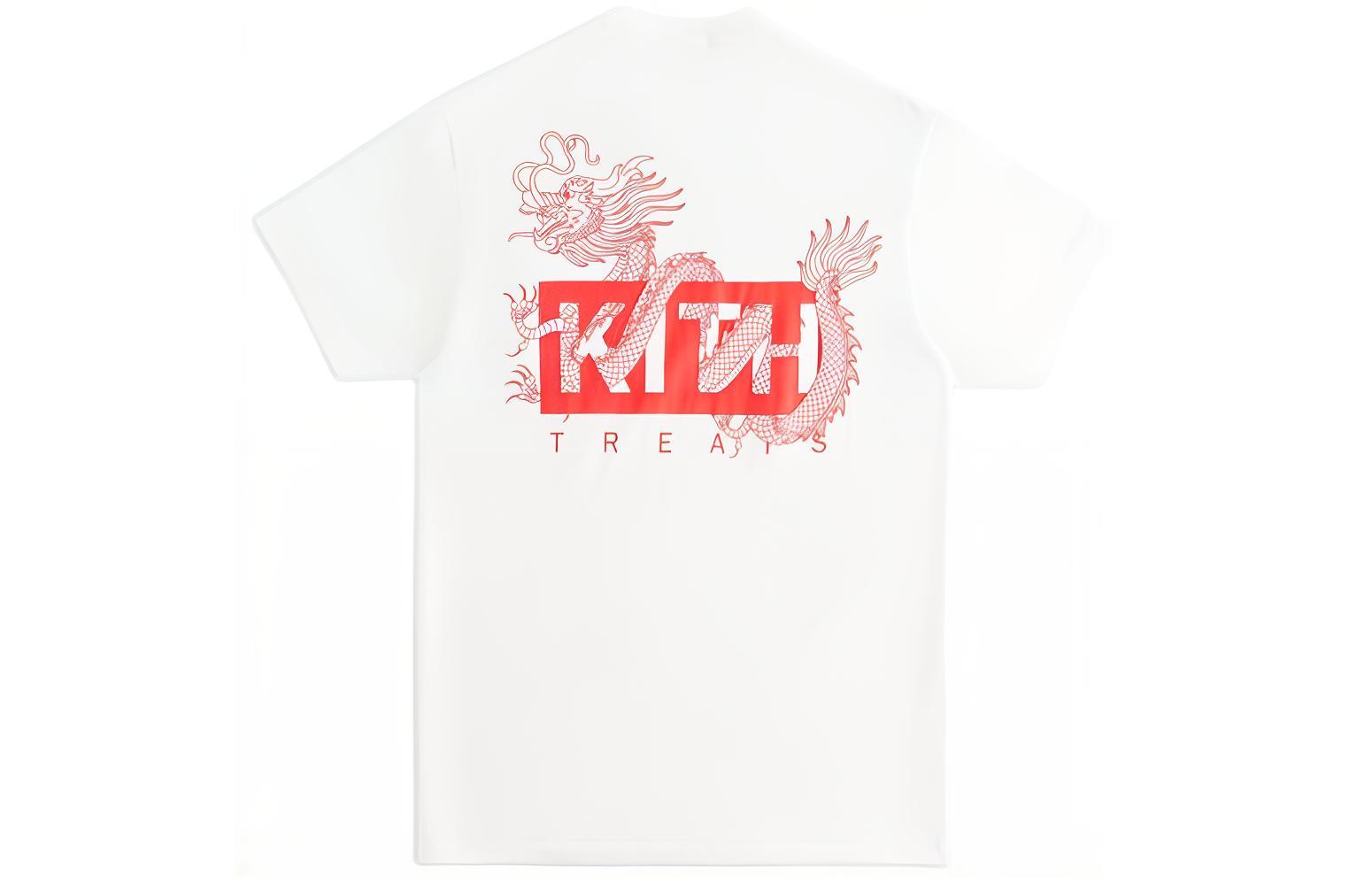

Футболка KITH с карманом в честь года дракона, белая