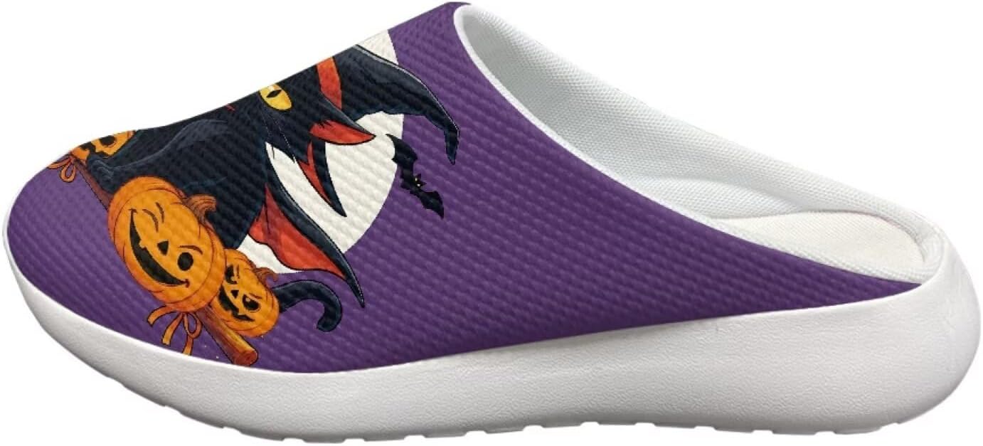 Садовые сабо Forchrinse Colorful Butterfly унисекс для взрослых, для мужчин и женщин, тапочки-мюли для прогулок, удобные тапочки, пляжные сандалии, легкие, Halloween Cat Pumpkin — фото 3