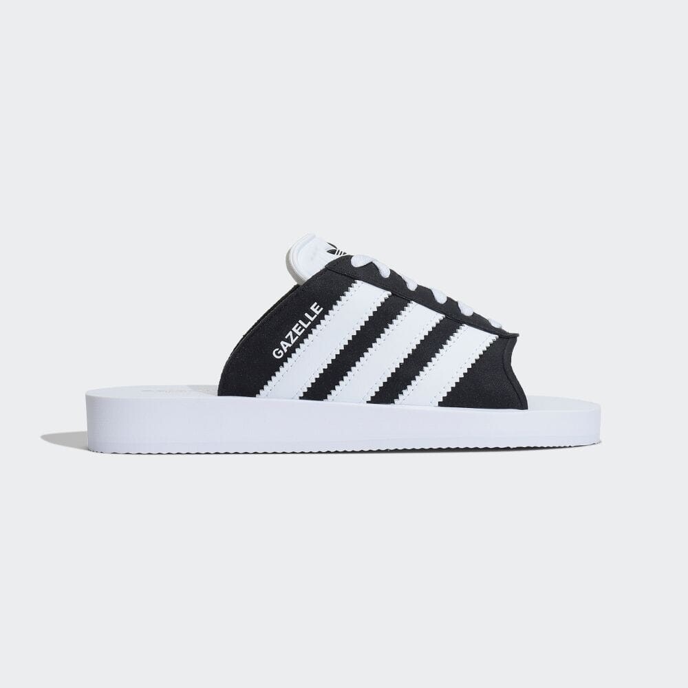 

Шлепанцы Adidas GAZELLE BEACH SLIDES, цвет Black/White