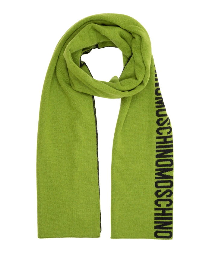 

Зимний шерстяной шарф Moschino, зеленый