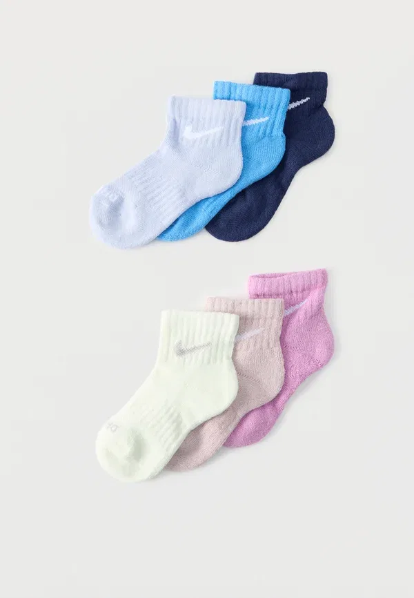 Носки Nike Sportswear Basic Quarter 6 Pack, светло-пурпурный