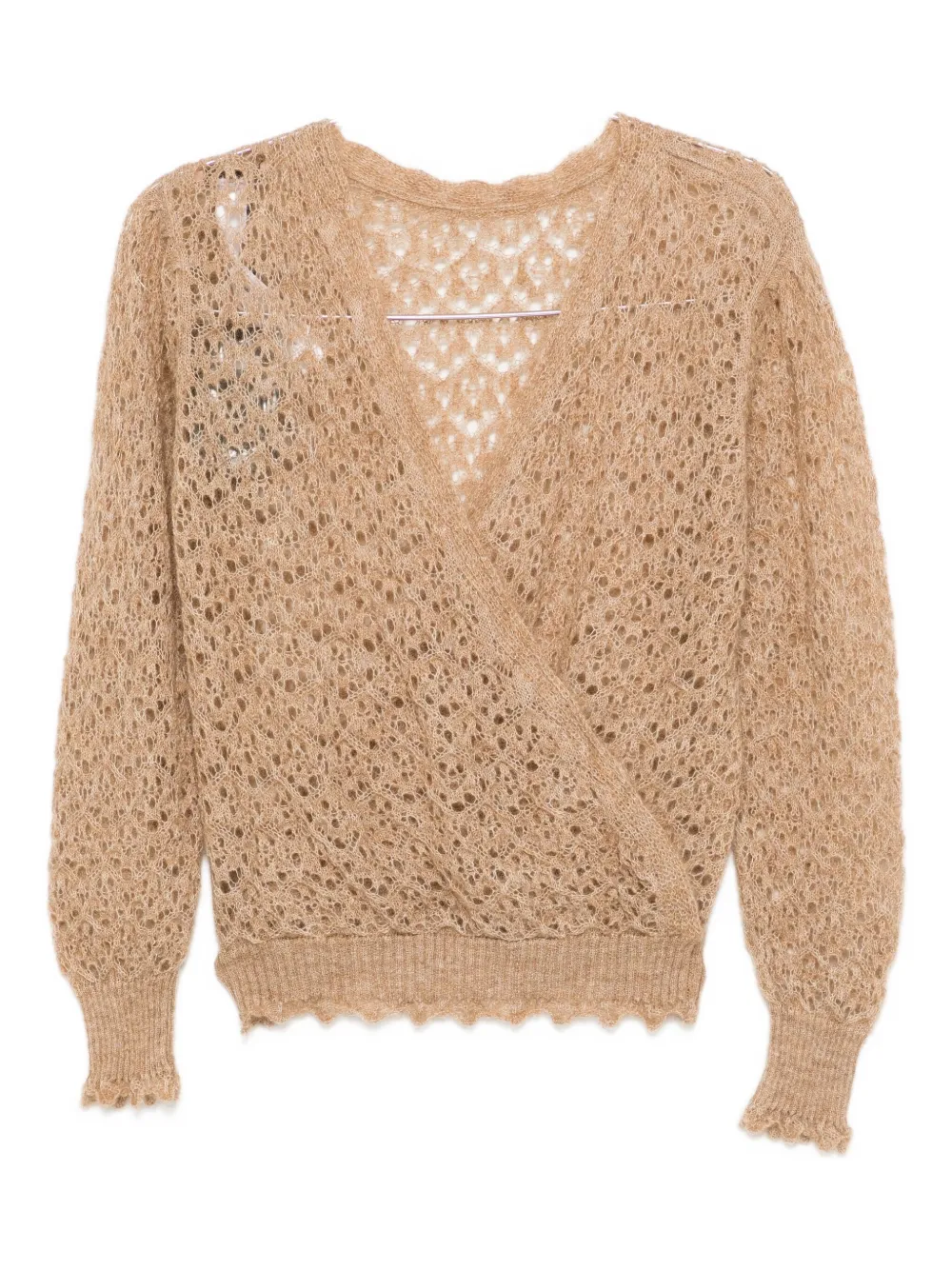 

Джемпер крупной вязки Twinset, коричневый