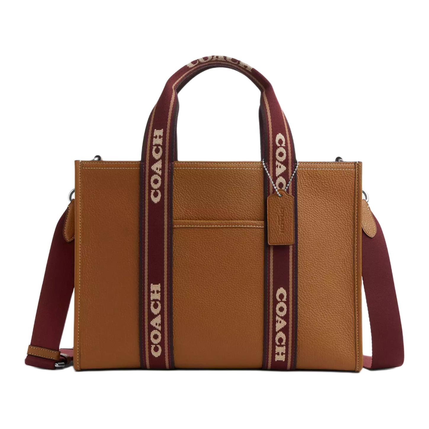 

COACH Кожаная сумка smith для покупок через плечо кроссбоди клатч большой размер women's серебристый и мультиколор