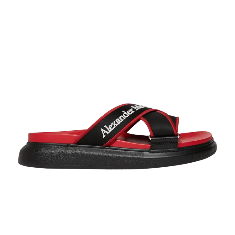 

Шлепанцы Alexander McQueen Oversized Hybrid Slide 'Red Black', красный