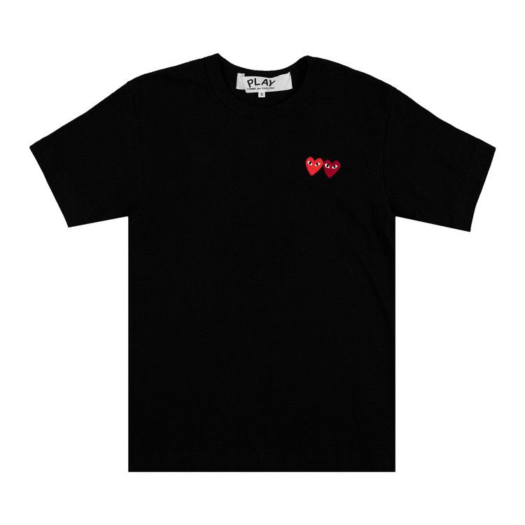 

Футболка Comme des Garçons Play T-Shirt With Small Double Hearts, Black