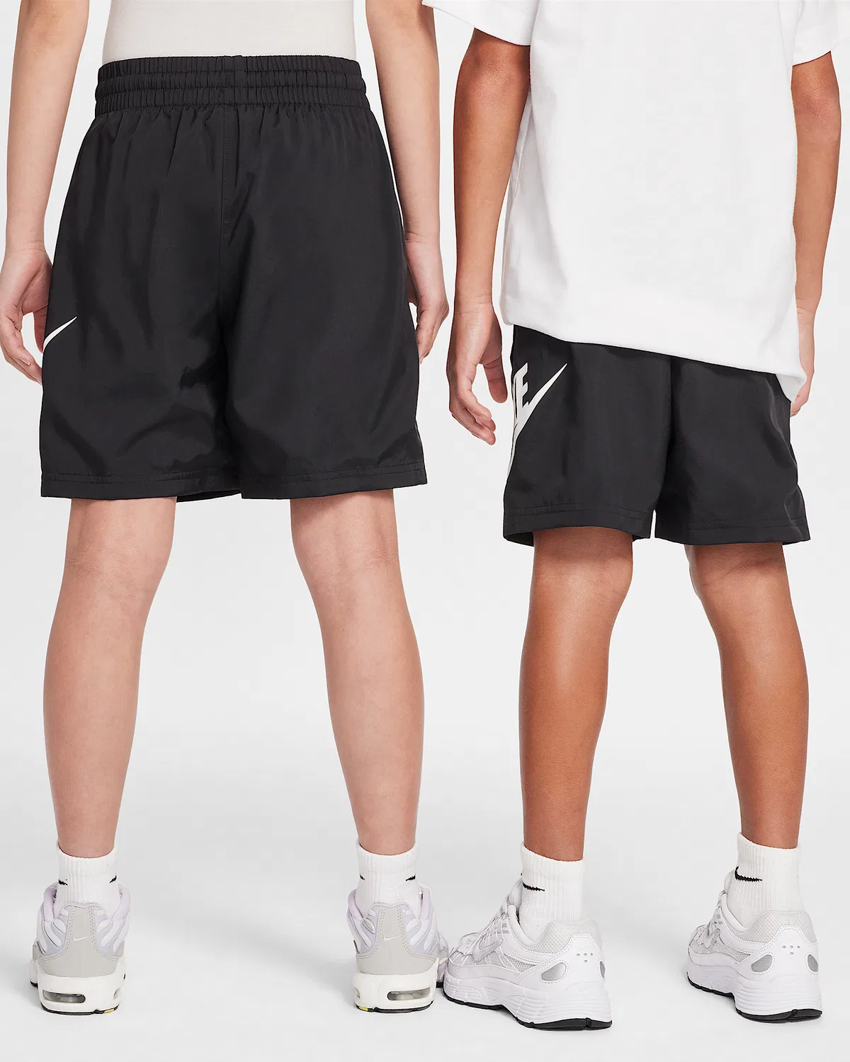 Детские шорты Nike Sportswear Club 6" Woven, Black/White — фото 2