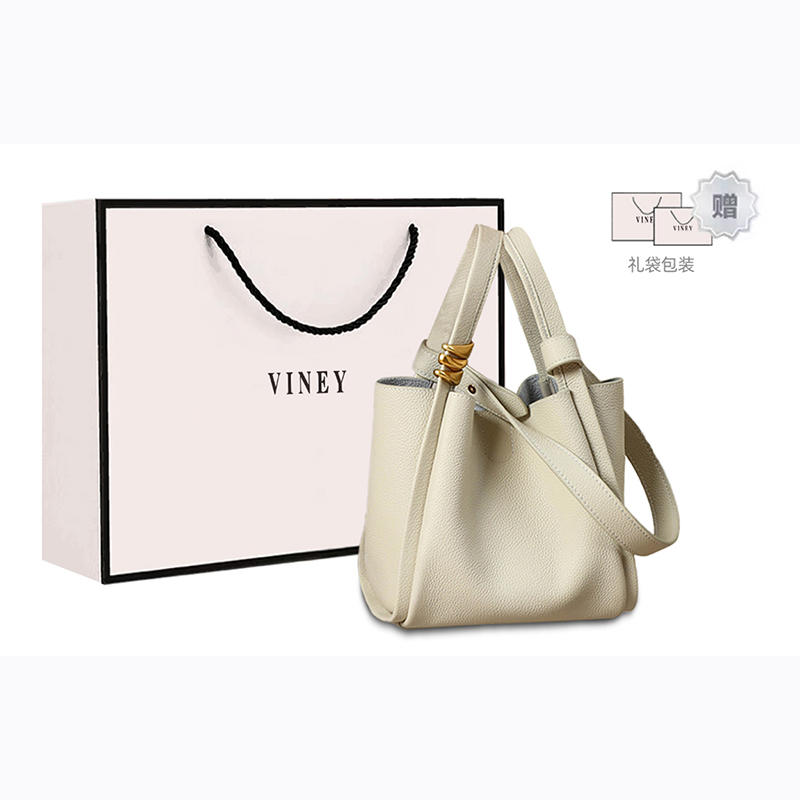 

VINEY Кожаная сумка через плечо, Milkshake White