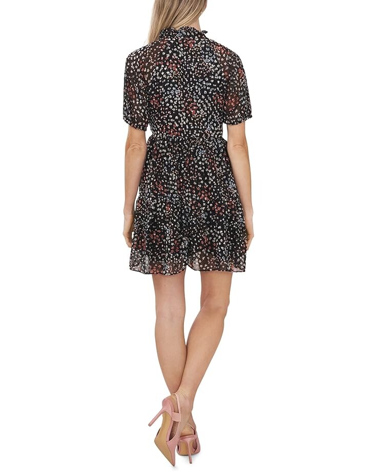 

Платье CeCe Tiered Ruffle Neck Dress, цвет Rich Black