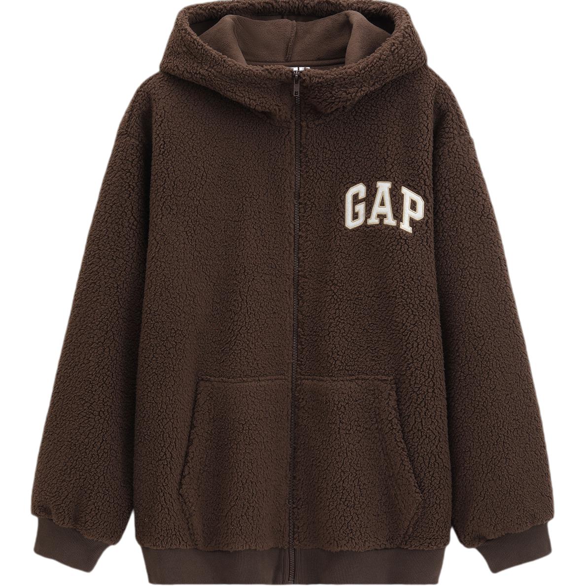 

Свитшот-куртка ранней осени 2024 unisex GAP, коричневый