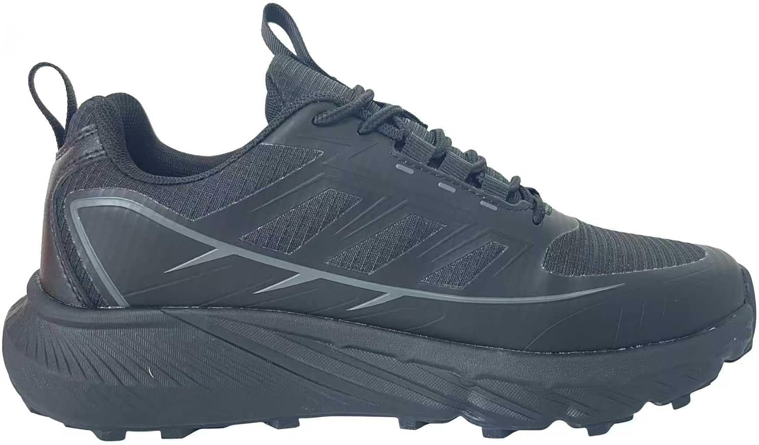 

Мужские спортивные кроссовки для трейл-раннинга, с амортизирующей подошвой, на шнуровке, подходят для активного отдыха или повседневного ношения Generic, черный