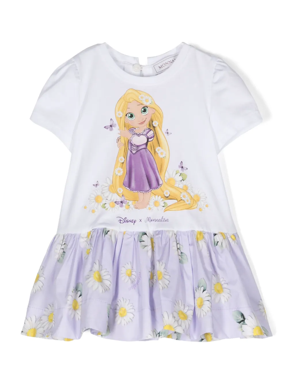 

Платье с цветочным принтом из коллаборации с Disney Monnalisa, белый
