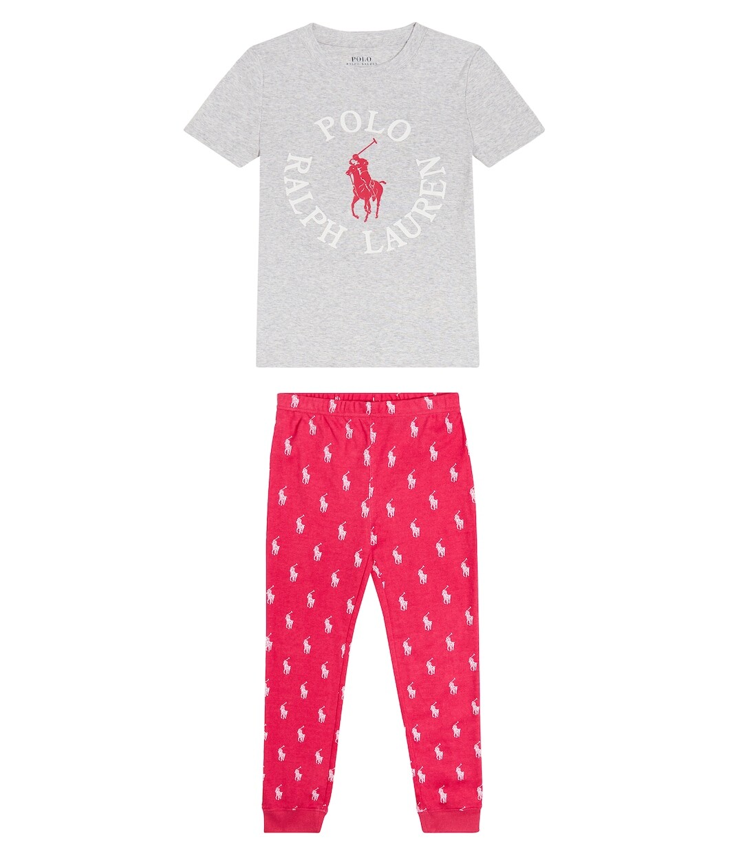 

Хлопковая футболка и брюки с логотипом Polo Ralph Lauren, разноцветный
