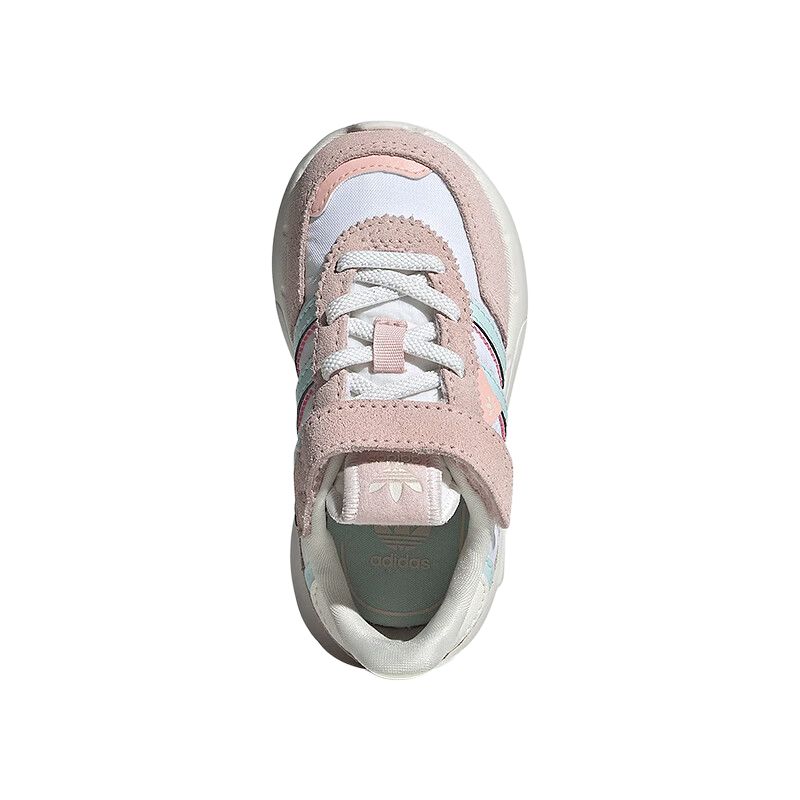 Антискользящие износостойкие низкие кроссовки Retropy F2 для малышей Adidas Originals, розовый/белый — фото 4