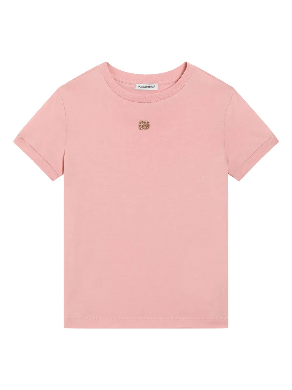 

Футболка с логотипом DG Dolce & Gabbana Kids, розовый
