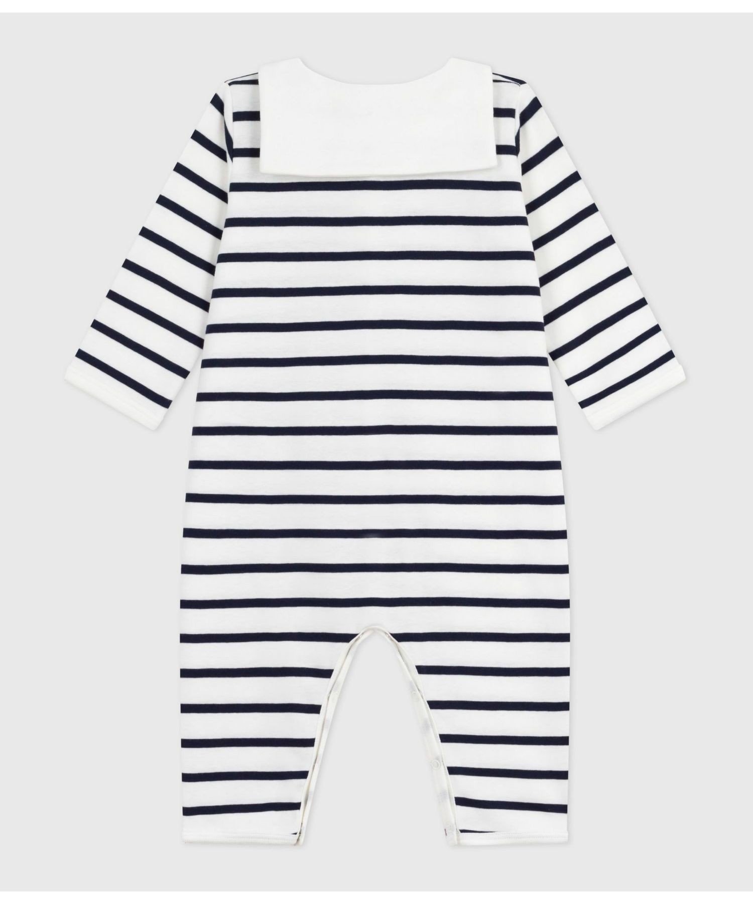 Комбинезон без штанин Petit Bateau, Off-white/Navy — фото 3