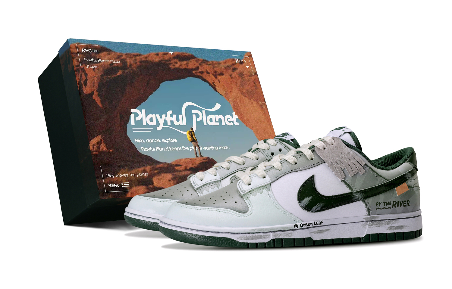 

Nike Низкие детские скейтбординг кроссовки dunk riverside leaf whisper slip resistant green unisex