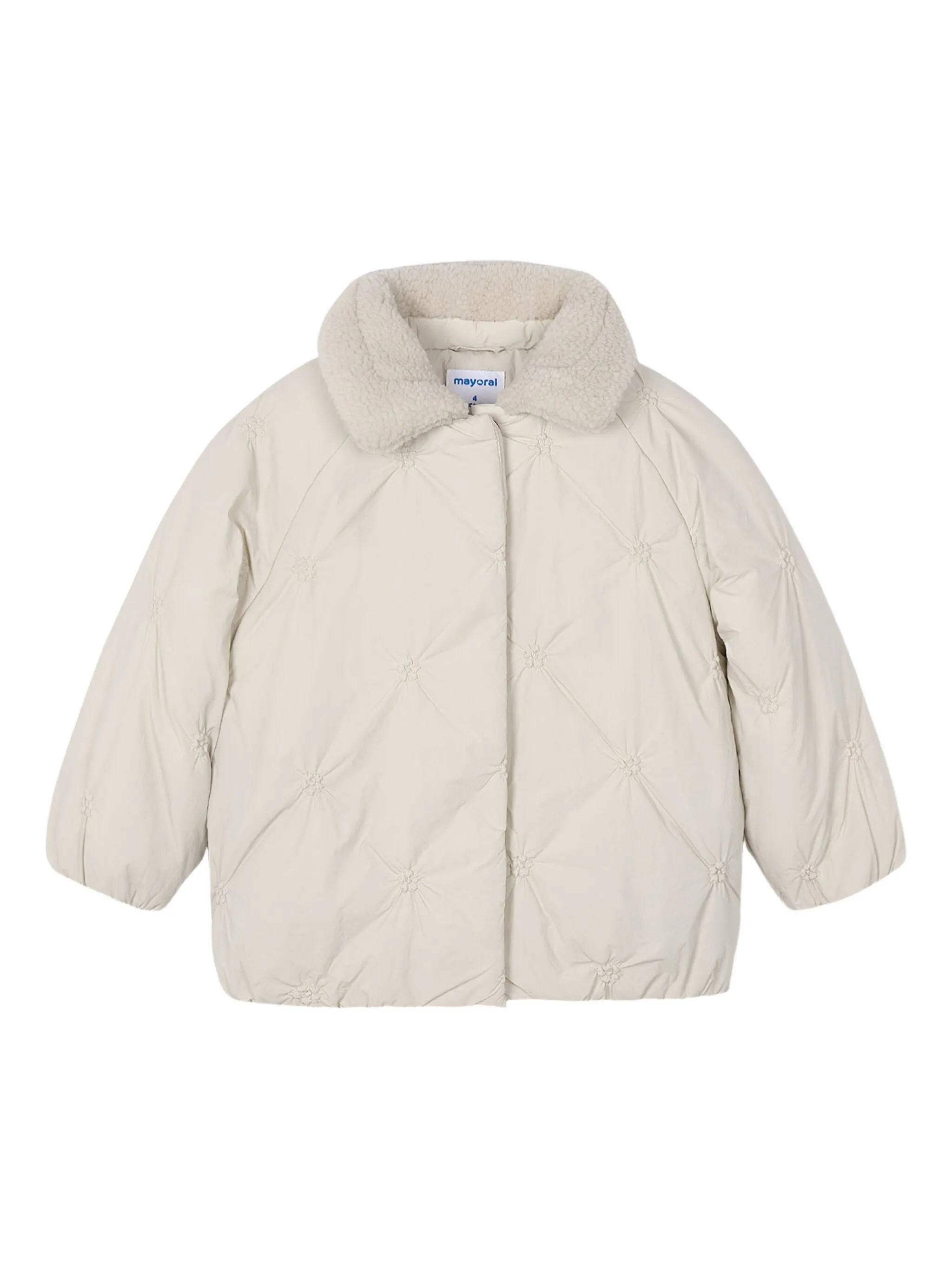 

Стеганый пуховик с воротником-стойкой Mayoral, нейтральный