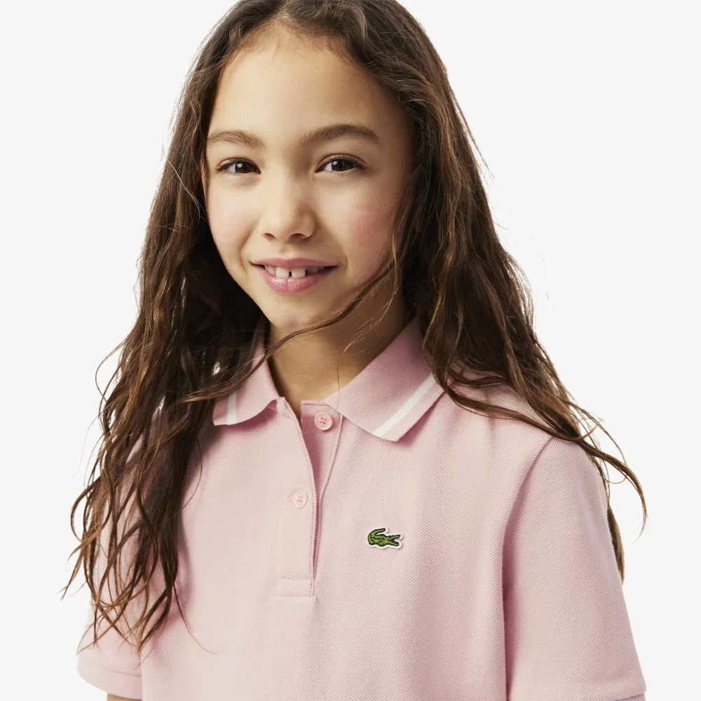 Детское поло с короткими рукавами и складками на спине от Lacoste — фото 2