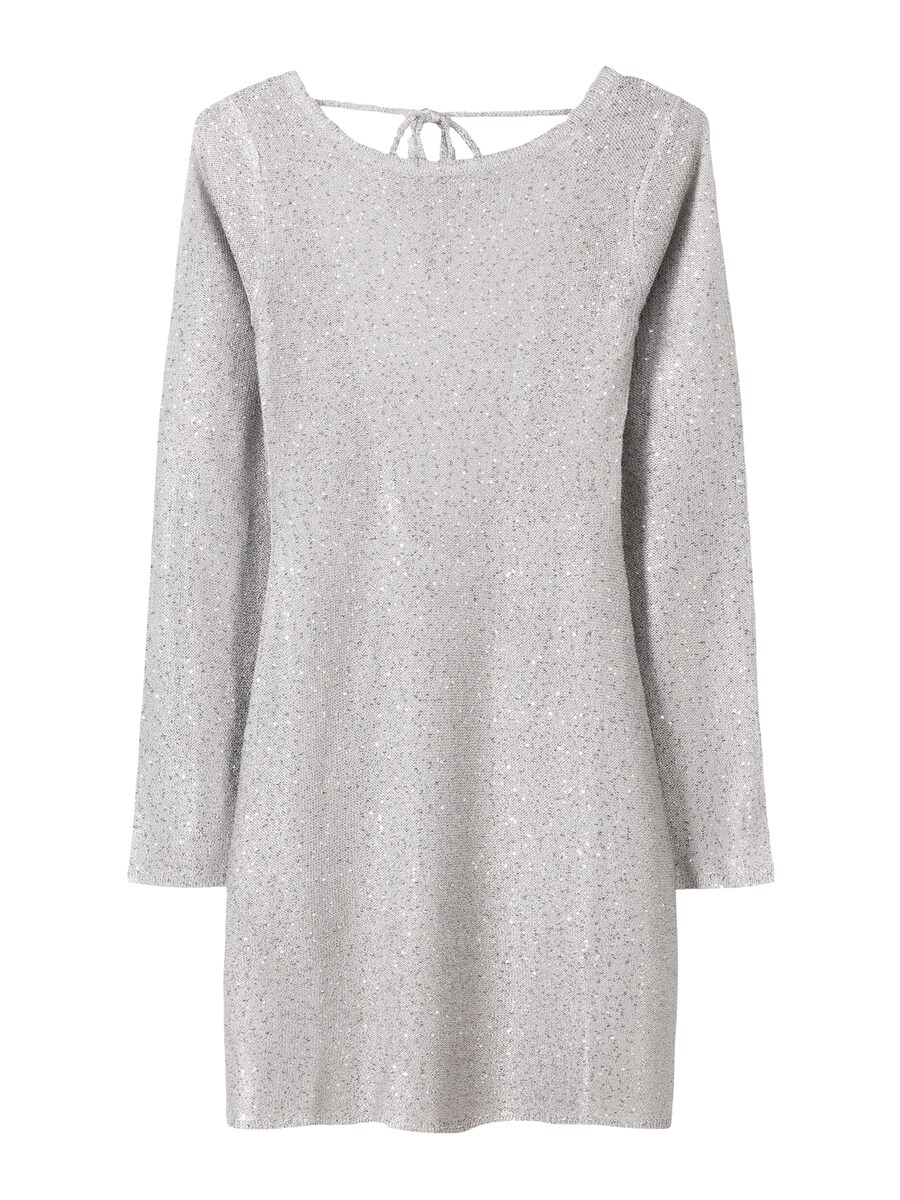

Вязаное платье Bershka, серебряный