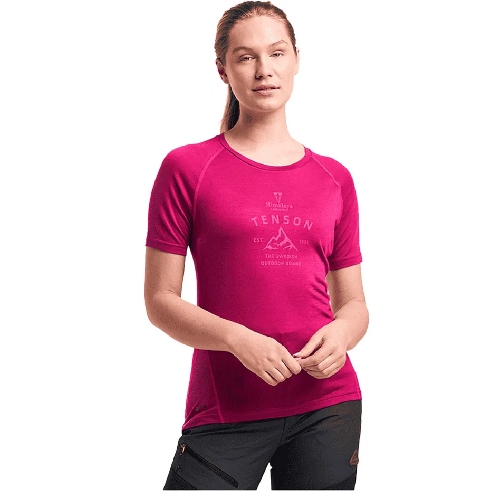 

Футболка с коротким рукавом Tenson Himalaya Merino, розовый