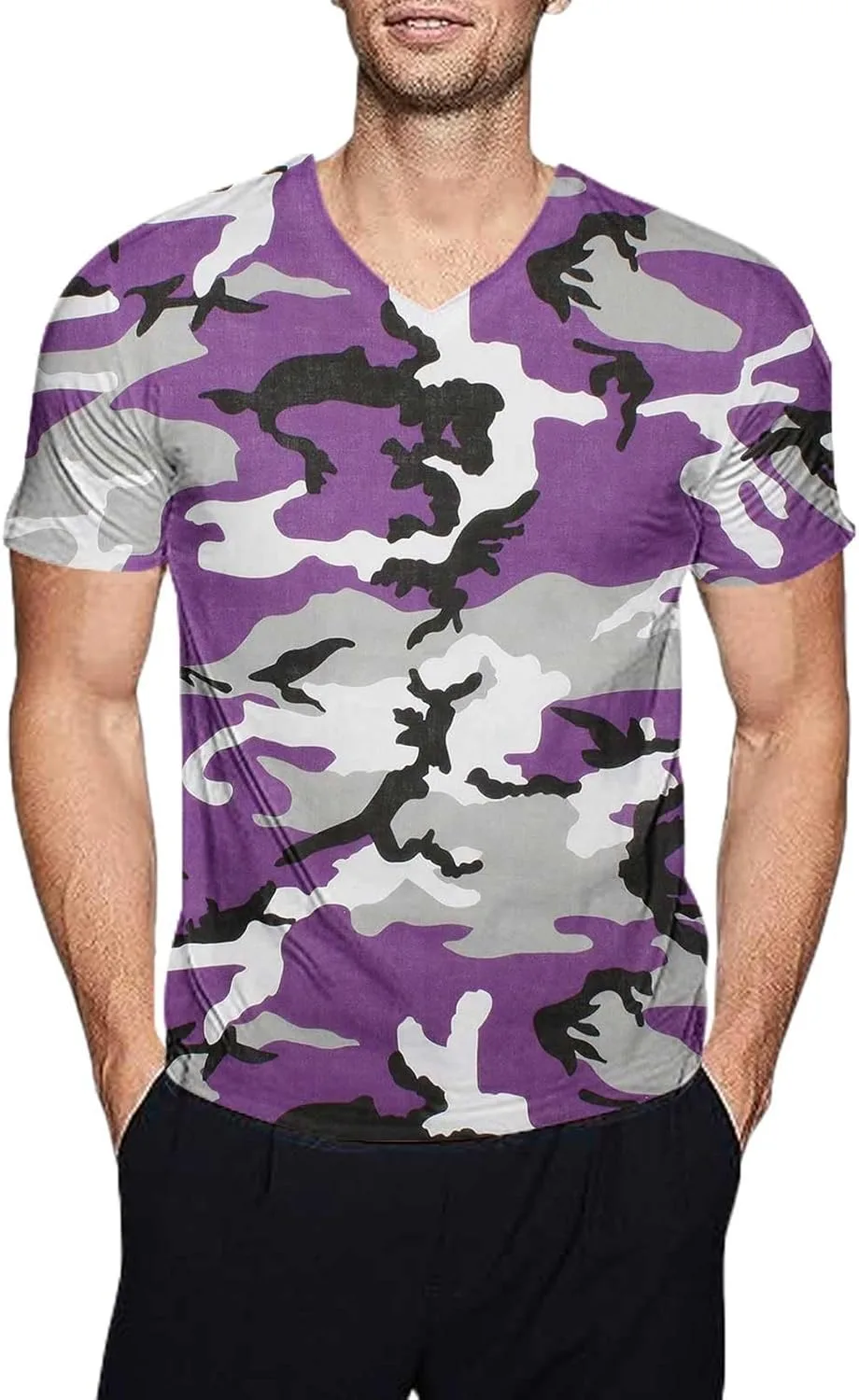 

Мужская футболка Camouflage с коротким рукавом, мягкая, эластичная, из хлопка, для тренировок