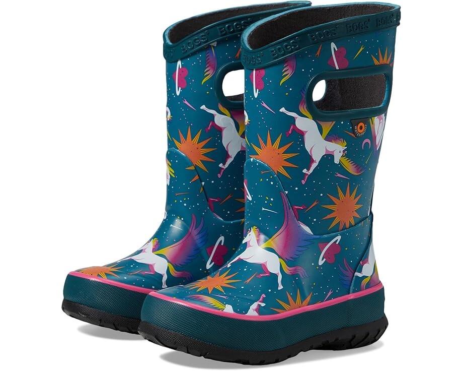 

Ботинки Bogs Kids Rain Boots Unicorn Swan, цвет Teal Multi