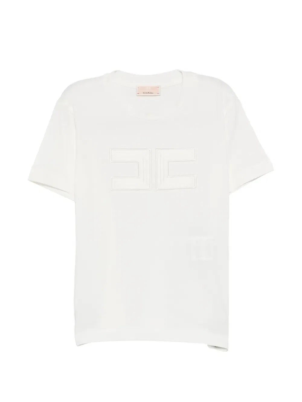 Футболка с вышитым логотипом Elisabetta Franchi Kids, белый