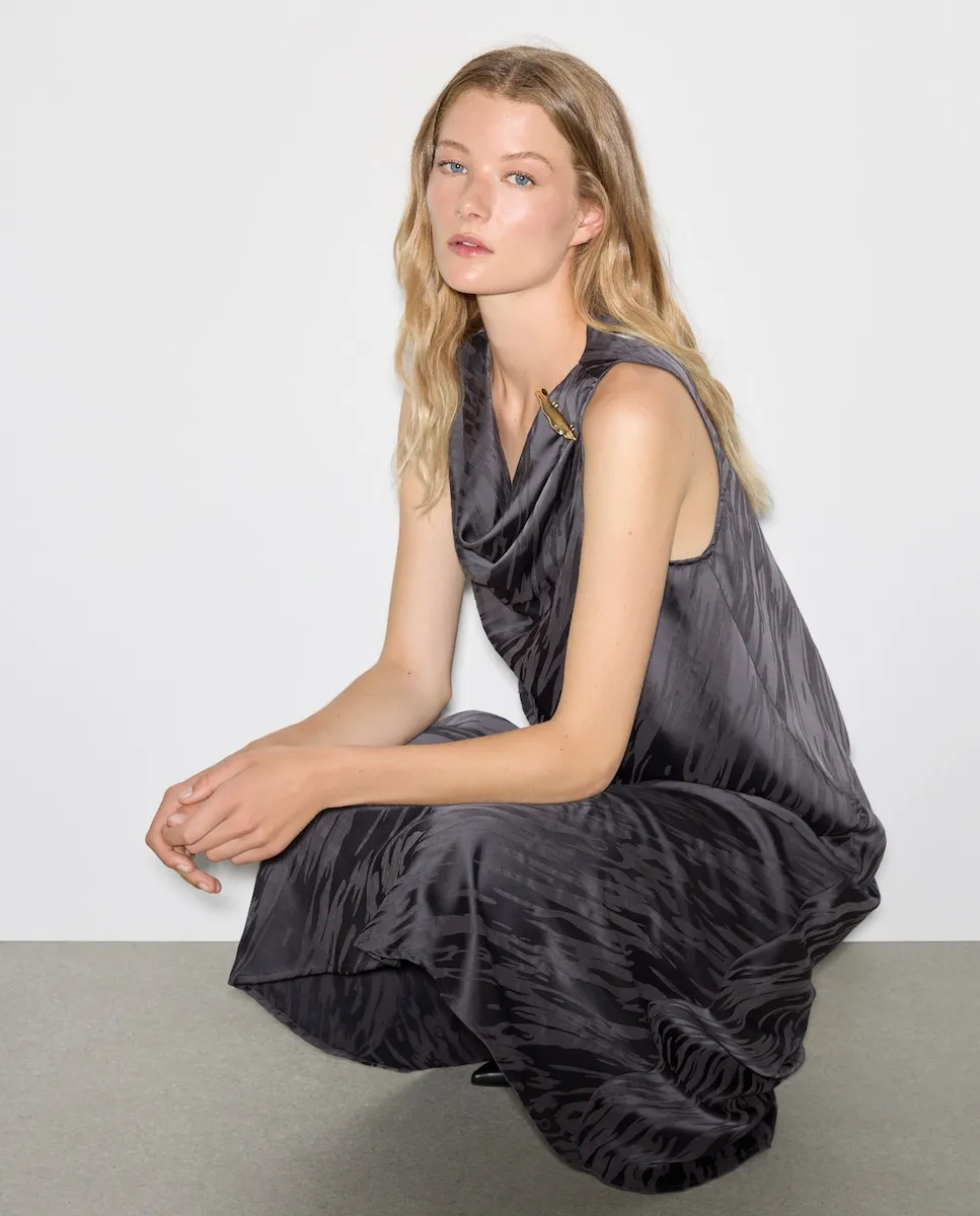 

Женский однотонный топ без рукавов Woman El Corte Inglés, серо-зеленый