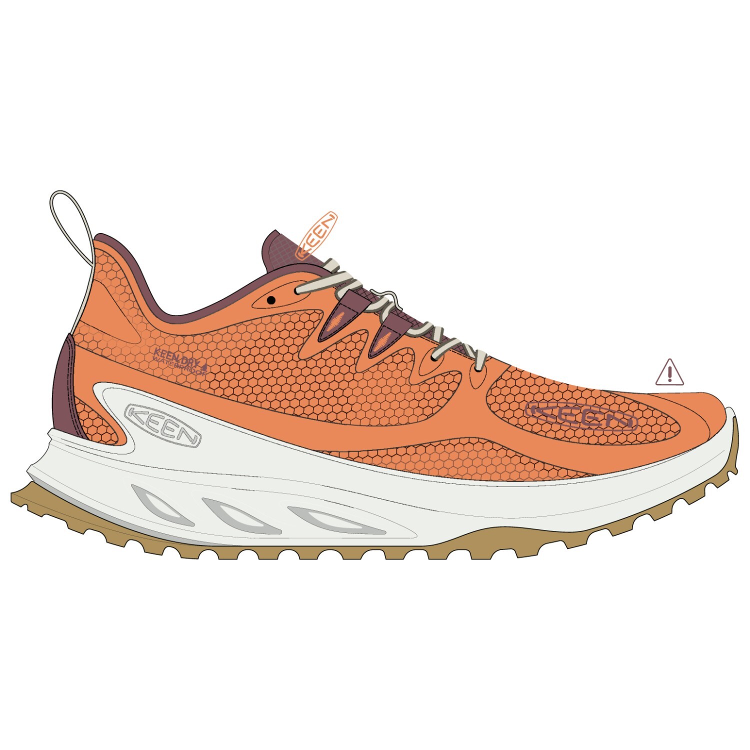 

Мультиспортивная обувь Keen Women's Zionic WP, цвет Tangerine/Star White