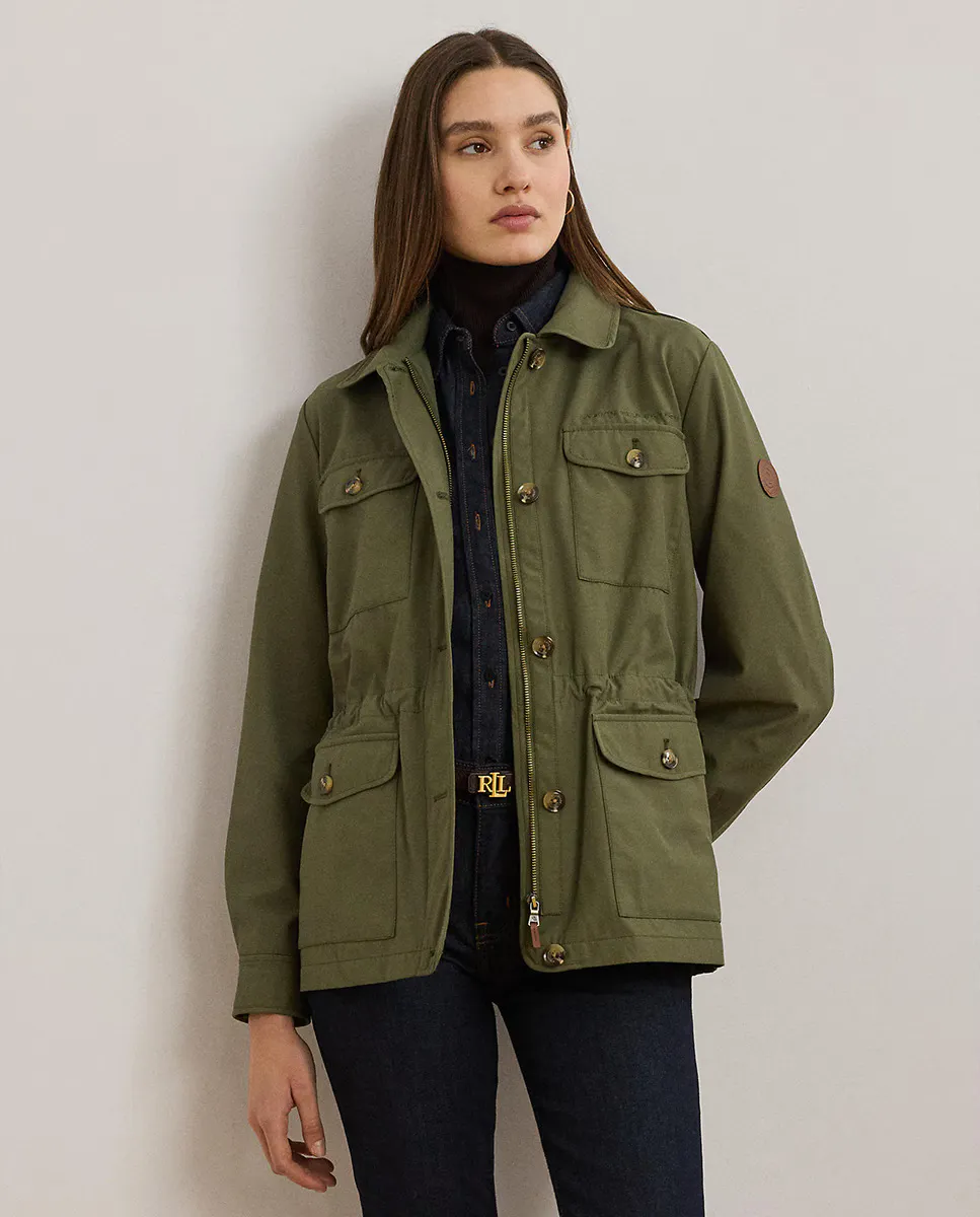 

Короткая женская куртка с четырьмя карманами Lauren Ralph Lauren, зеленый