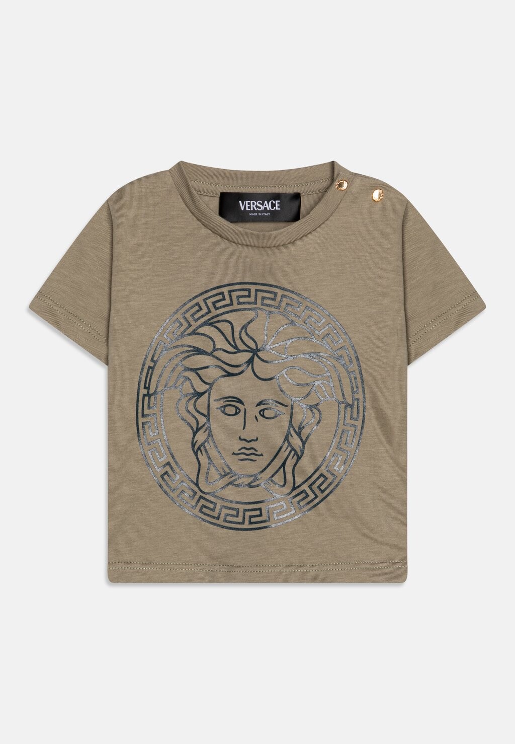 

Футболка с принтом Baby Medusa Greca Lamina Unisex Versace, бежевый