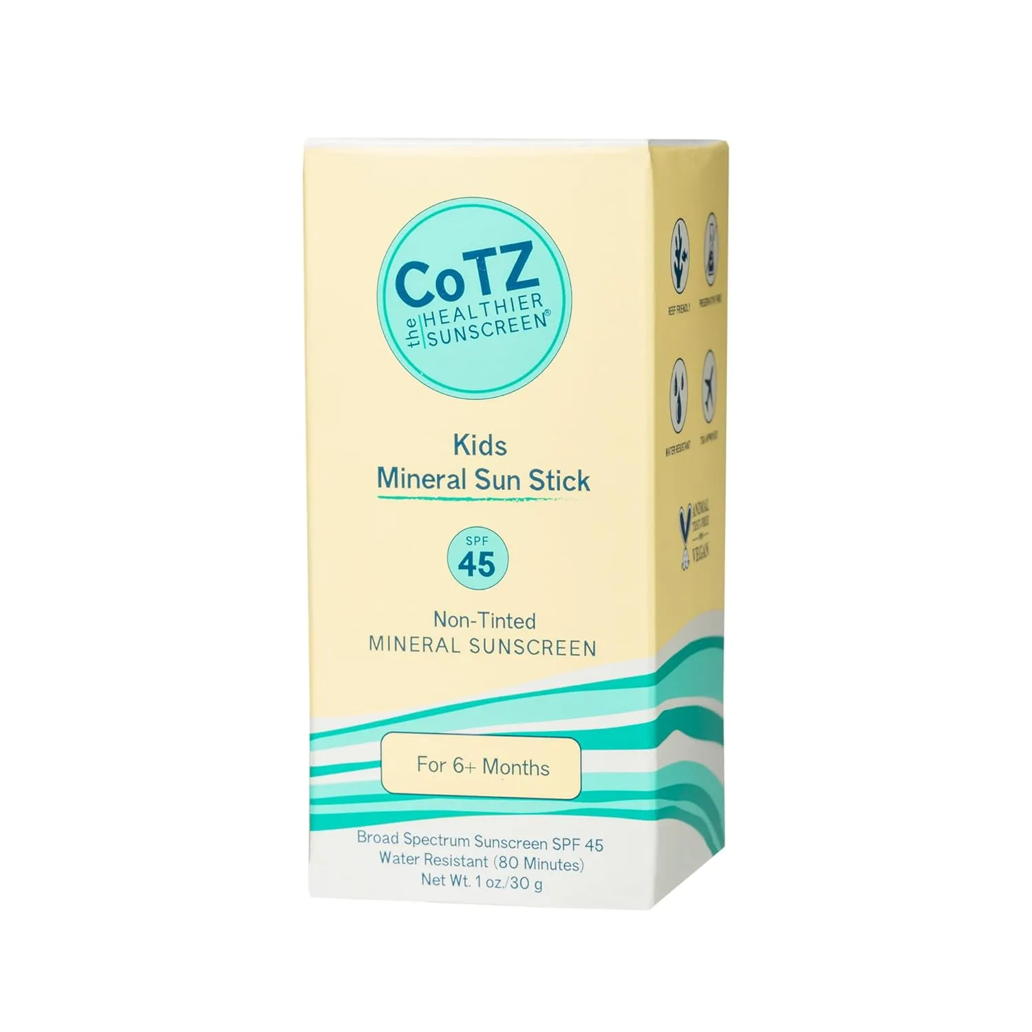 Минеральный солнцезащитный стик CoTZ для детей | SPF 45 | Мягкий | Не оставляет следов 28.35 г (1 шт.) — фото 4