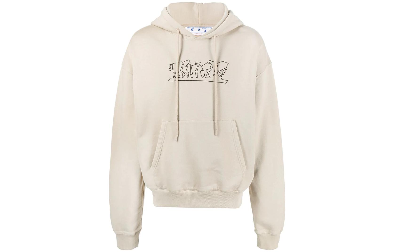 

OFF-WHITE OFF WHITE Хлопковая толстовка с вышитым логотипом