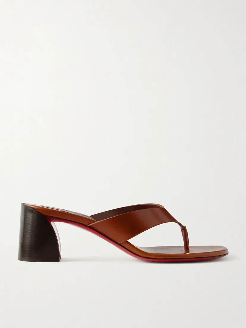 Кожаные сандалии Janetonga 55 Christian Louboutin, коричневый