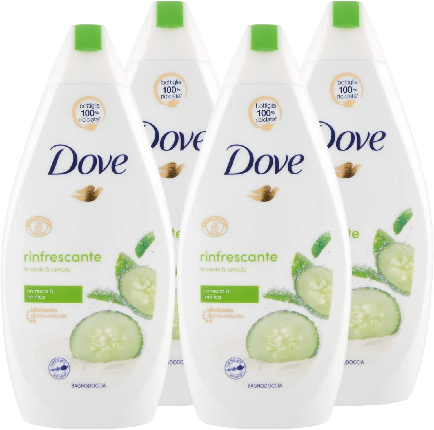 Освежающий гель для душа Dove Зеленый чай и Огурец, 4 x 450 мл Dove
