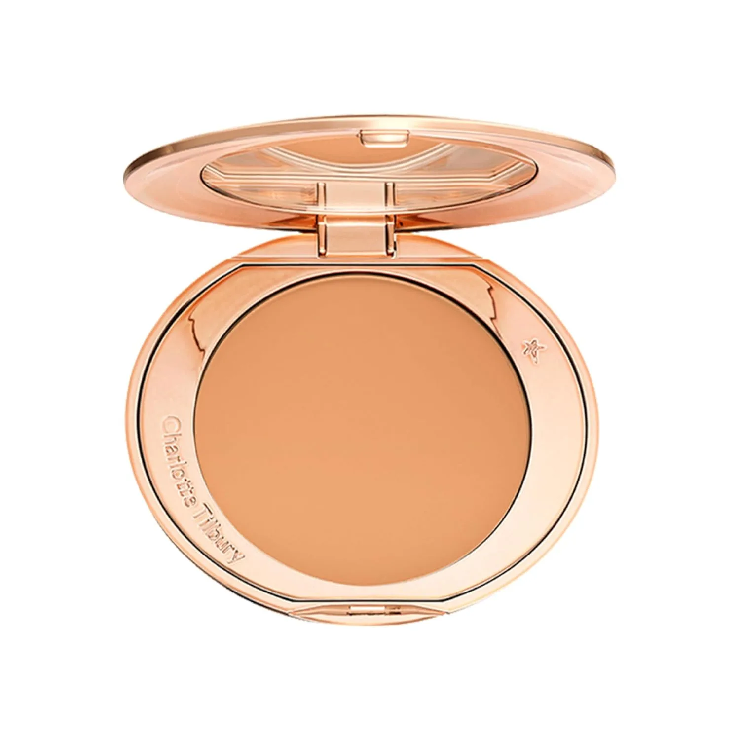Прессованная пудра Charlotte Tilbury Airbrush Flawless Finish Setting Powder, скрывающая поры, минимизирует блеск и создает эффект мягкого фокуса., 3 Tan - tan to deep tan