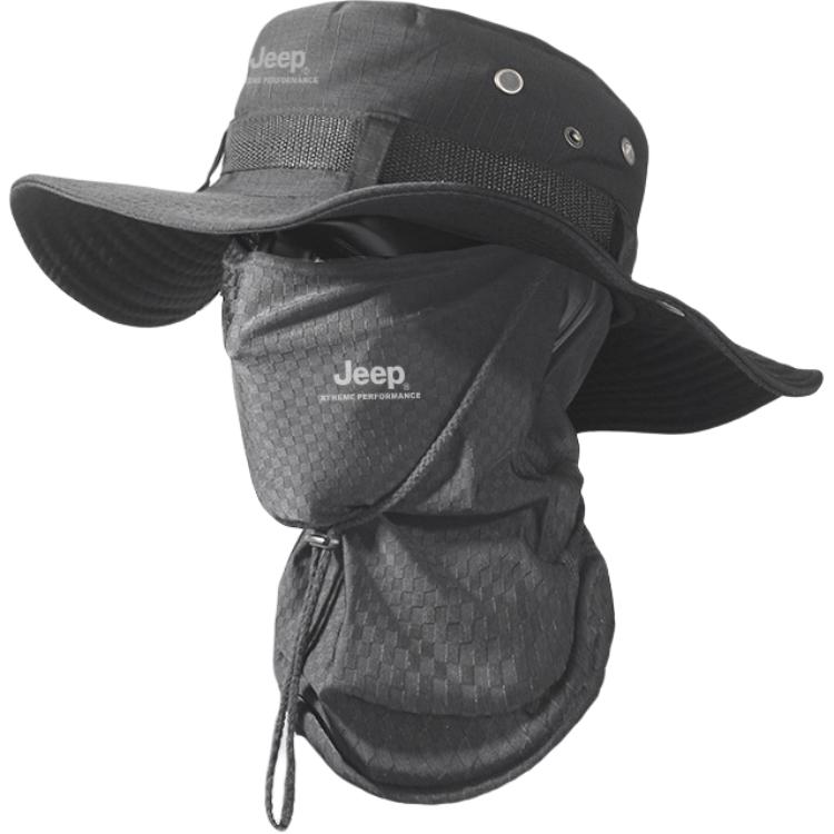 

Полиэстеровая панама Unisex Jeep, темно-серый set (hat+face masks)
