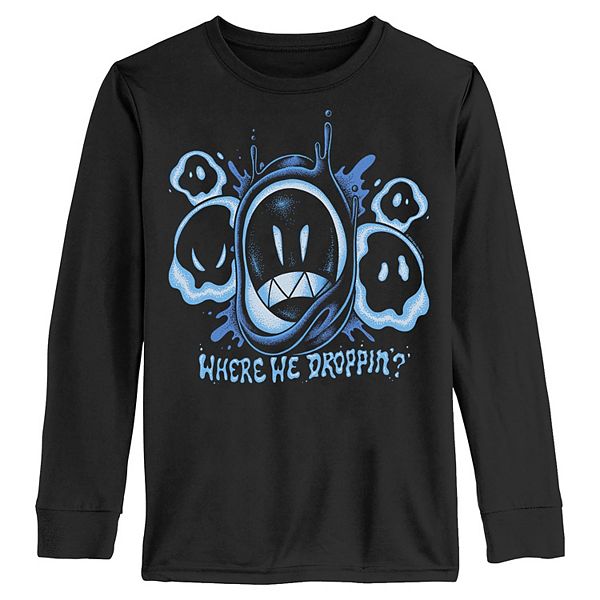 

Футболка с длинным рукавом Boys 6-20 where we droppin' Fortnite