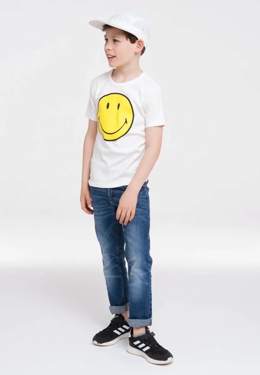 Logoshirt Футболка "Смайлик" с великолепным смайликом, белый — фото 2