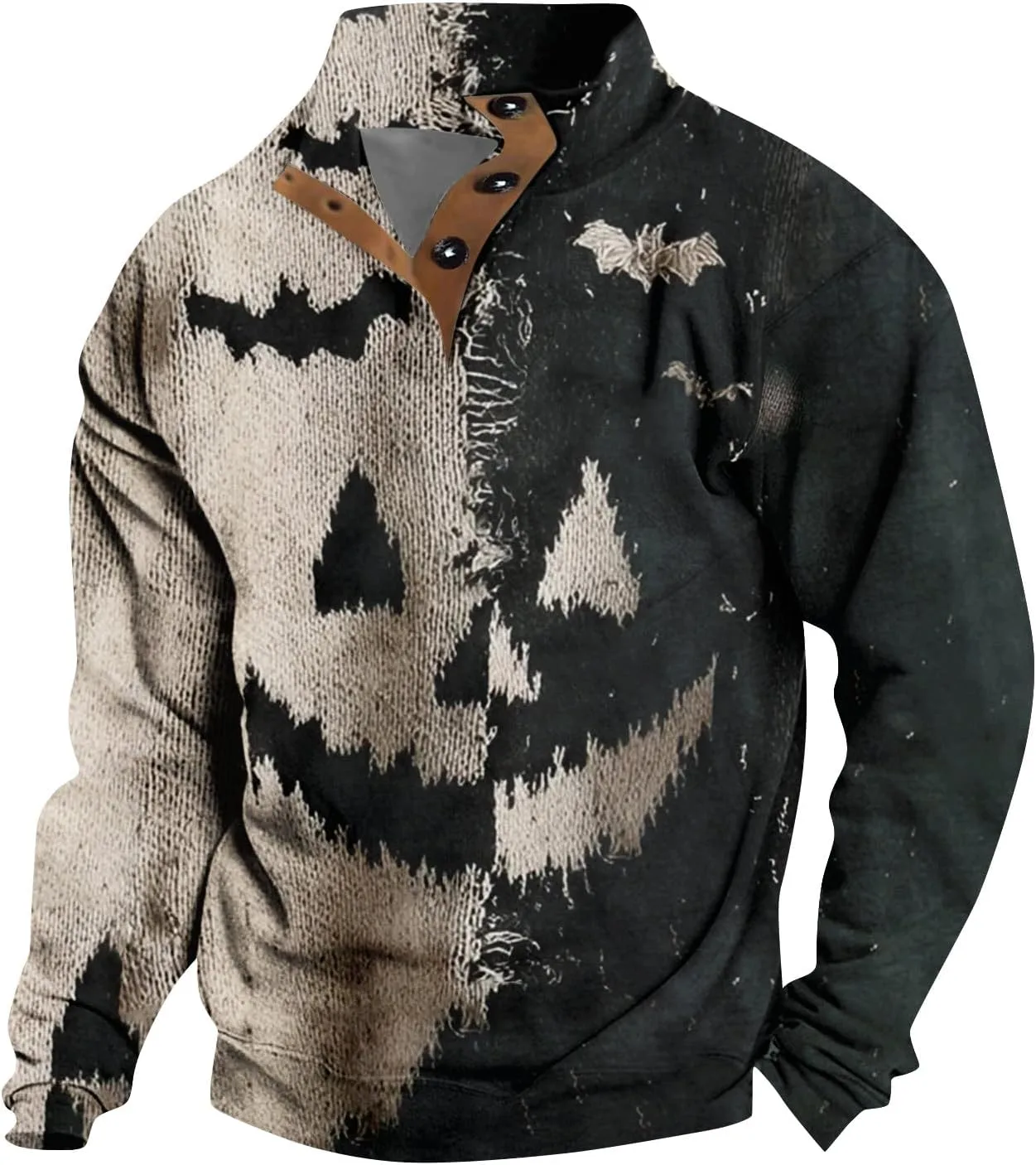 

Толстовка с принтом тыквы на Хэллоуин FQZWONG