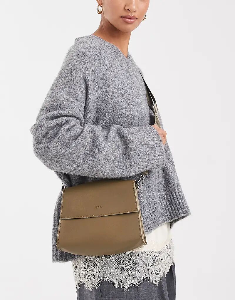 

Классическая сумка через плечо PASQ с клапаном в цвете «лесной зеленый»