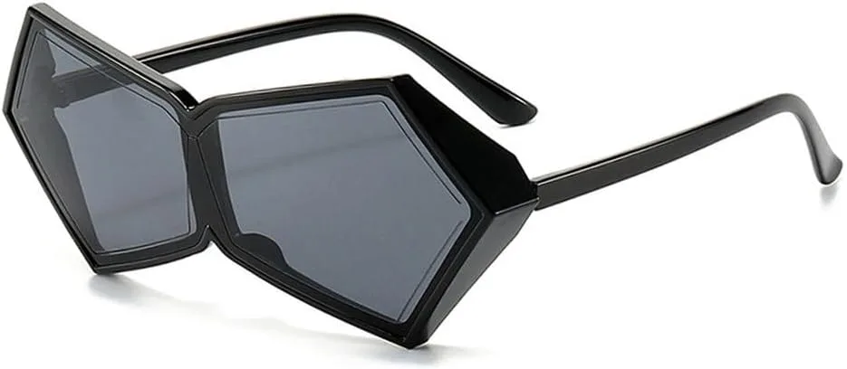 

Мужские панк-солнцезащитные очки Polygon, большие солнцезащитные очки-маски, женские винтажные цельные очки с защитой от УФ-излучения UV400 TKKTLLT, Black-black
