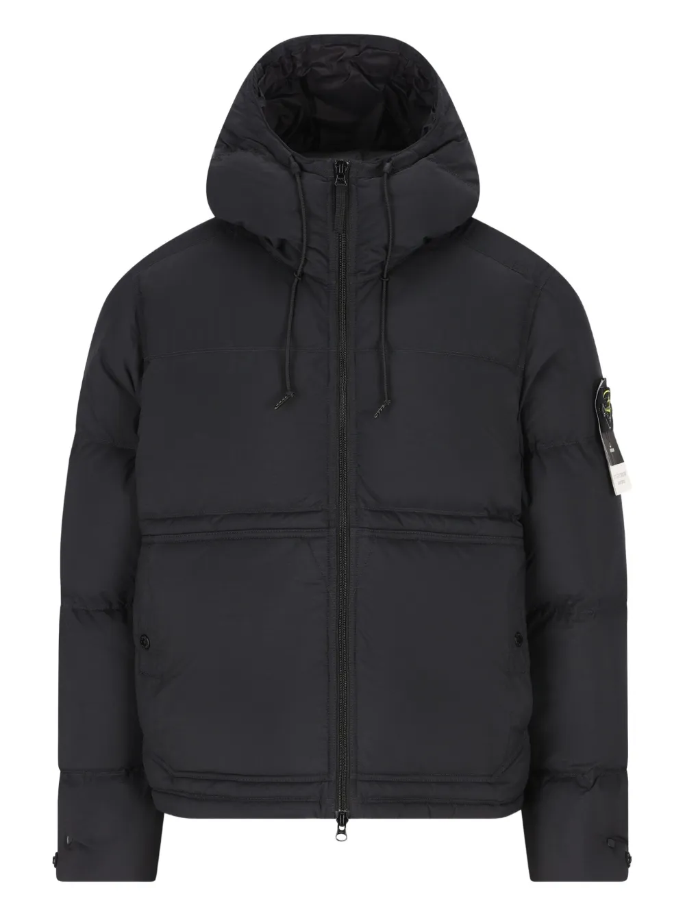 

Утепленная стеганая куртка с капюшоном Stone Island, черный