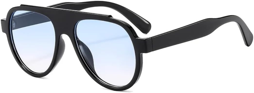 

Винтажные солнцезащитные очки большого размера для женщин, для активного отдыха, вождения, панк-стиля, для путешествий, с защитой от УФ-излучения UV400 TVTBBVV, Black Blue