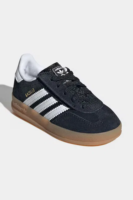 Кроссовки замшевые Gazelle Indoor Adidas Originals, черный — фото 2