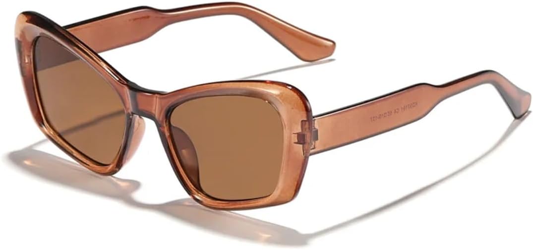 

Солнцезащитные очки с защитой от УФ-излучения UV400 | Маленькие заклепки «кошачий глаз», конфетный цвет | для женщин и мужчин, для занятий спортом на открытом воздухе и вождения DSVIGF, Brown-brown